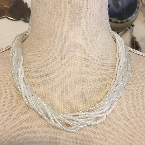 Vintage Jewelry - Vintage repurpose multi strand seed bead necklace